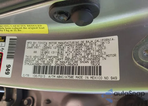 2014 Toyota Tacoma Prerunner V6 z USA, uszkodzony, nr VIN 3TMJU4GN6EM159952